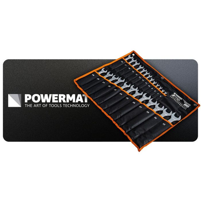 Set chei combinate 6 - 32 mm, 25 piese, husa textila neagra, Powermat