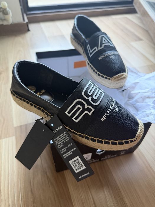 Espadrile Dama Replay Nash Rep 2 - Negre (Mărimea 36)