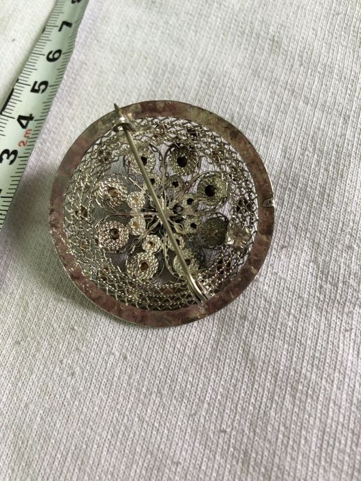 филигранни сребърни  бижута-игли и брошка