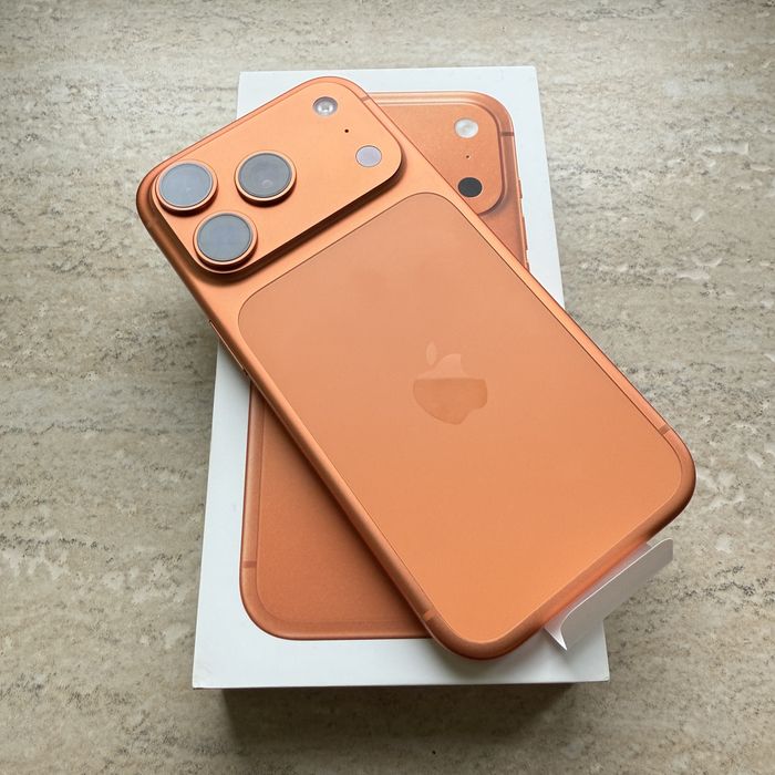 iPhone 17 Pro Cosmic Orange Ca Nou* 100% Bateria 256 GB Sim Fizic