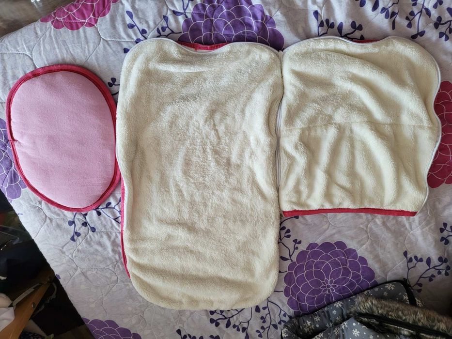 Комплект за количка от две части Flowers Pink