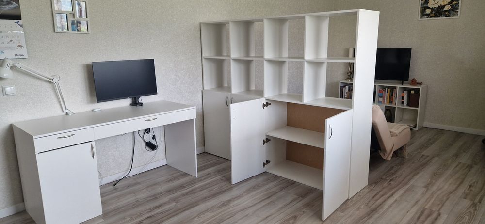 Стеллаж Шкаф белый