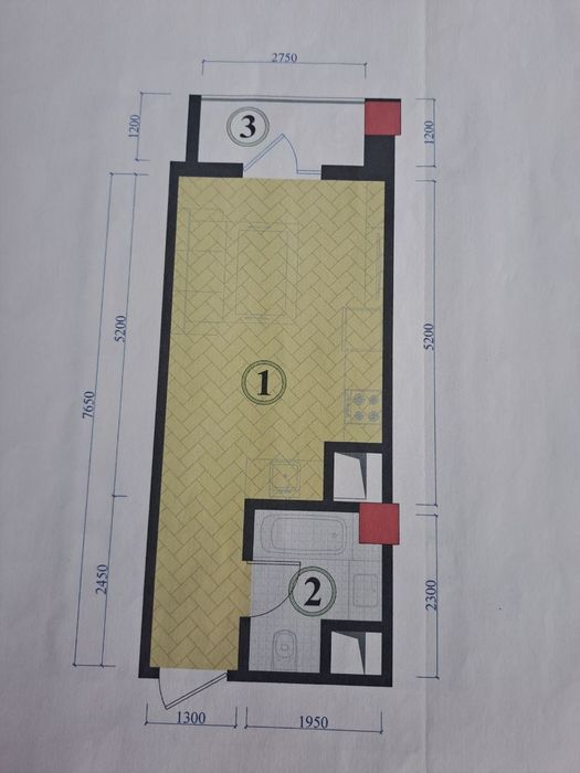 Срочно продаётся студия  в новостройки Almaz Tower возле метро Рохат