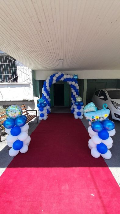 Шар афармление Тедди мошинага бант фейерверк