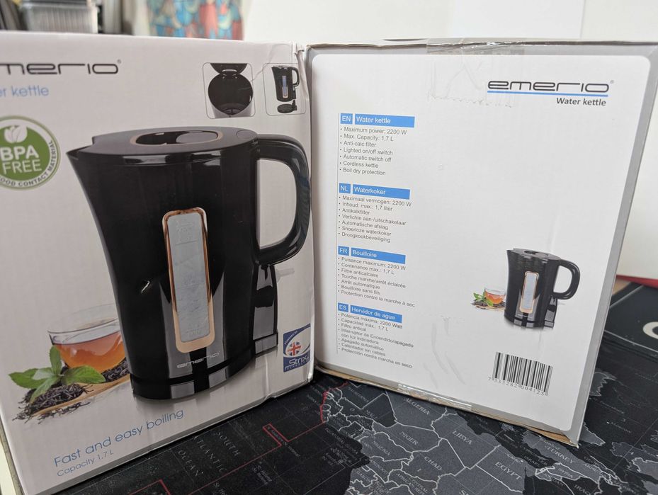 Кана Emerio 1,7 литра, 2200W, неръждаема стомана