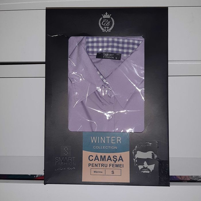 Cămașă nouă damă Cătălin Botezatu - mov, office, sigilată, măr.S