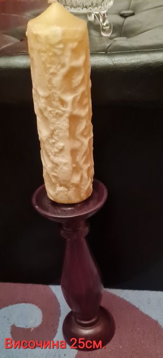 Ючета, захарница стъклена, свещници единия дървен, ваза, сервиз