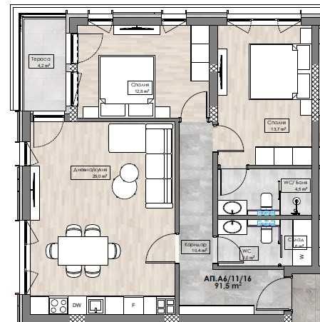 Продава се Тристаен апартамент в Пловдив, Кършияка - 107 кв.м за 1085 €/кв.м - Снимка #1