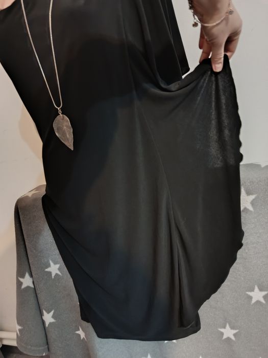 Rochie neagră eleganta Valerie Bertinelli Egyptian Style Rock Goth  M