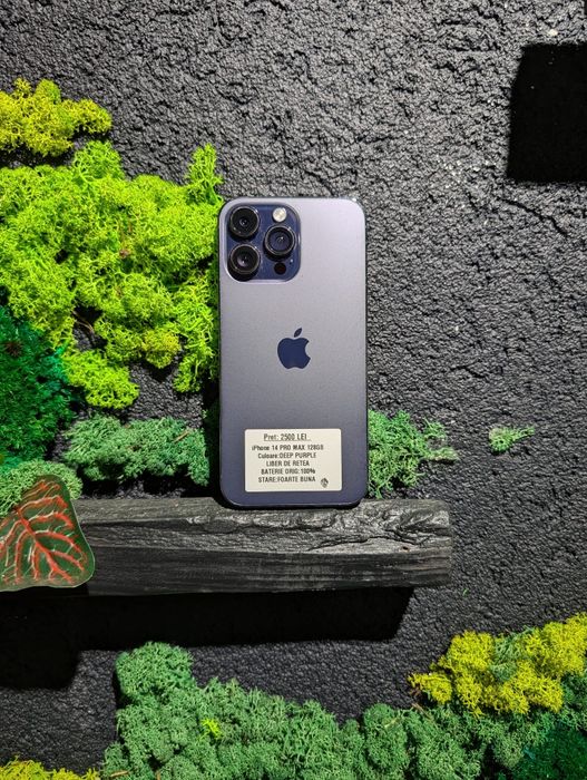 iPhone 14 Pro Max 128gb Deep Purple Neverlocked Baterie 100% Originala/Fact+Garantie