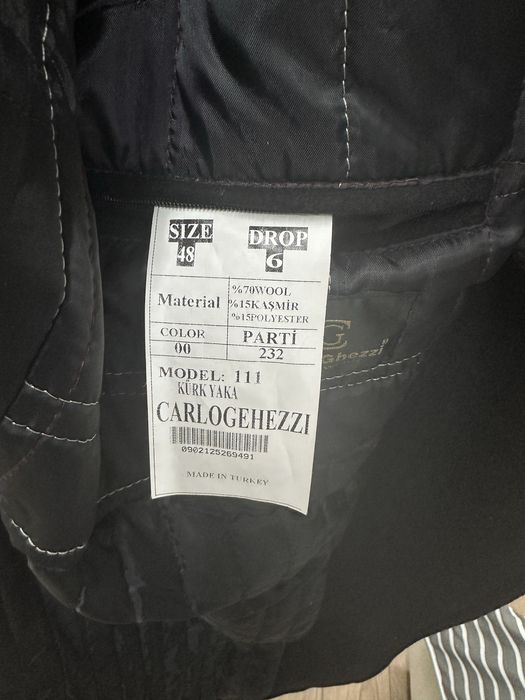 Пальто мужское черное