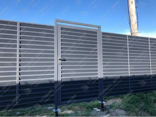Забор жалюзи горизонтальный
