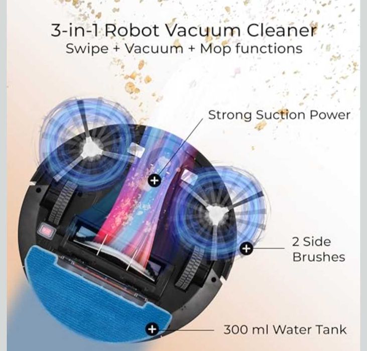 Прахосмукачка робот Venga! VG RVC 3000 лесна за употреба функция моп