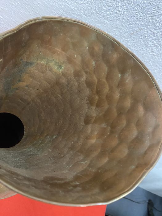 Огромна медна кана ваза ръчна изработка колекционерска