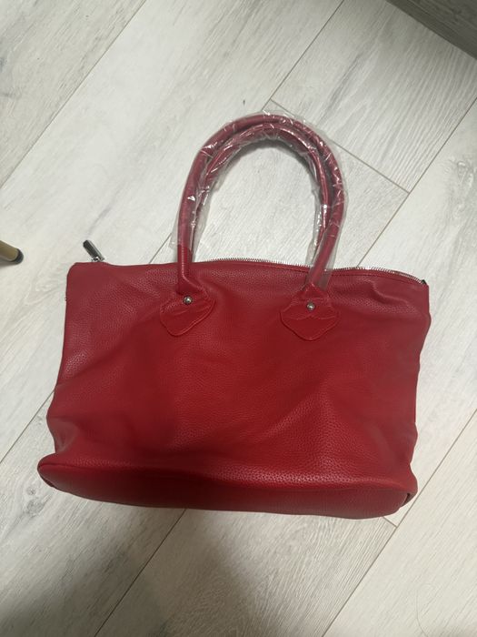 Geanta Chrome Hearts Red Leather Vintage Handbag