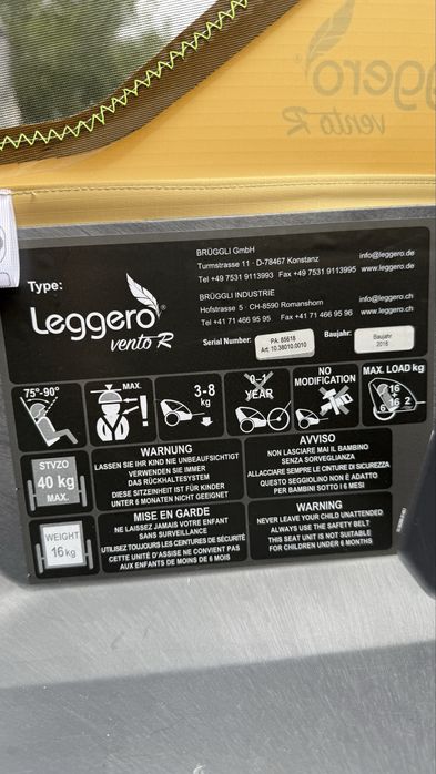 Remorca bicicleta 2 copii Legger Vento R