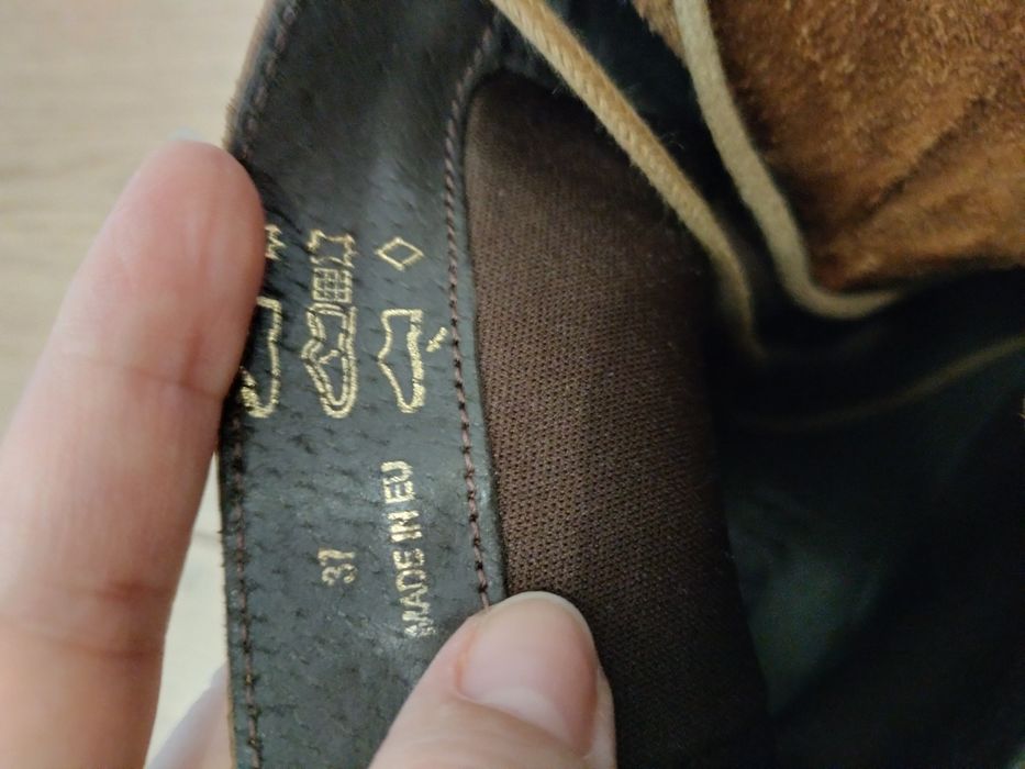 Брэндовые кожанные сапоги