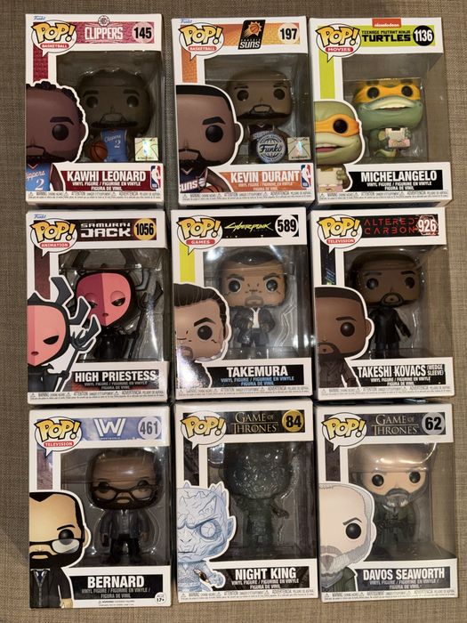 Funko POP - Game of Thones / Westworld / NBA / Cyberpunk / Samurai Jack / Ninja Turtles / Altered Carbon