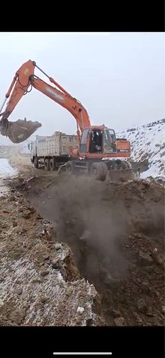 Услуги колесный экскаватор ковш 1куб