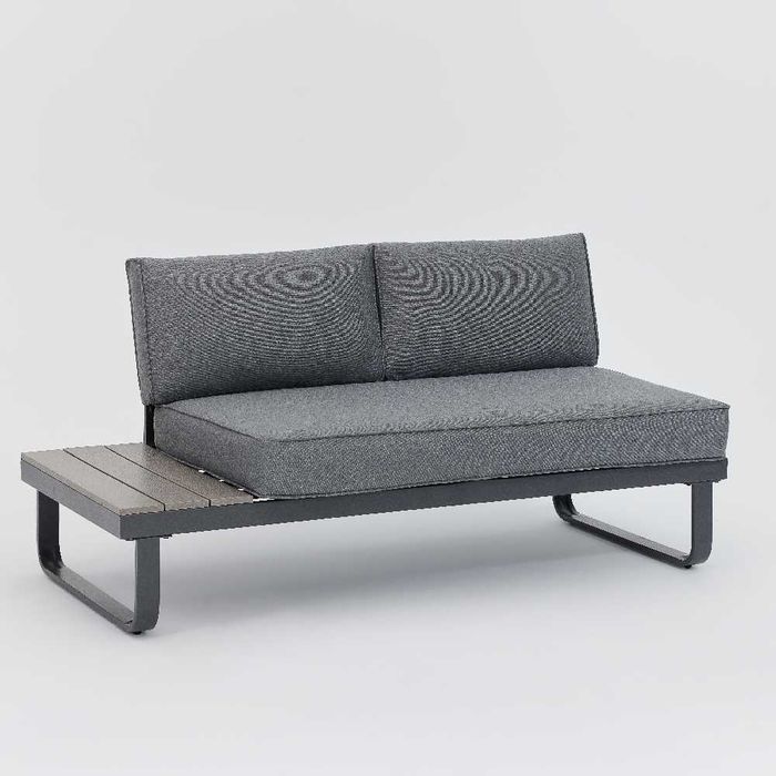 Set de colțar terasa Happy Home HGS53-GRA, 4 piese, cu perne de șezut gri
