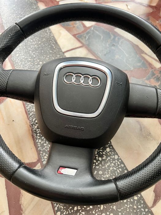 Volan AUDI S-LINE cu Airbag inclus si padele volan / piele perforata / AUDI A4 B8 A3 A5 A6 Q5 Q7