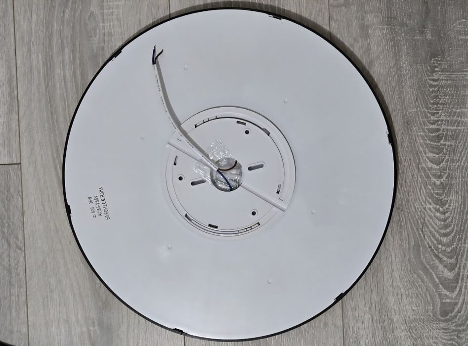 Lampă de tavan LED 38W, culoare reglabilă, 3420LM, Ø40cm, negru