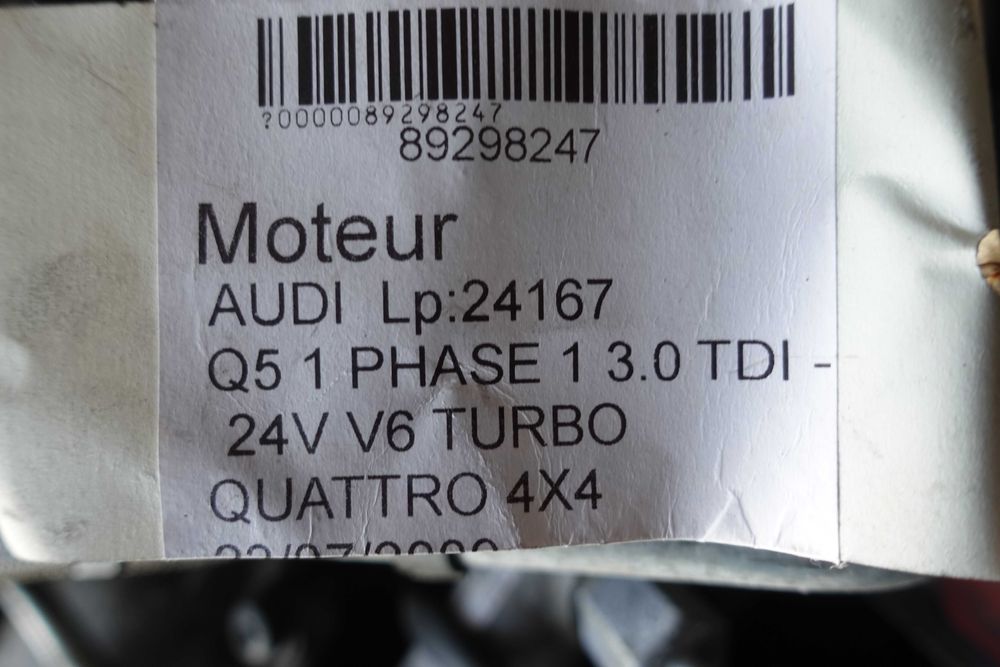 Motor 3.0TDI *CCW*COMPLET V6 AudiQ5 Turbo4X4 Quattro159000km2009Franta