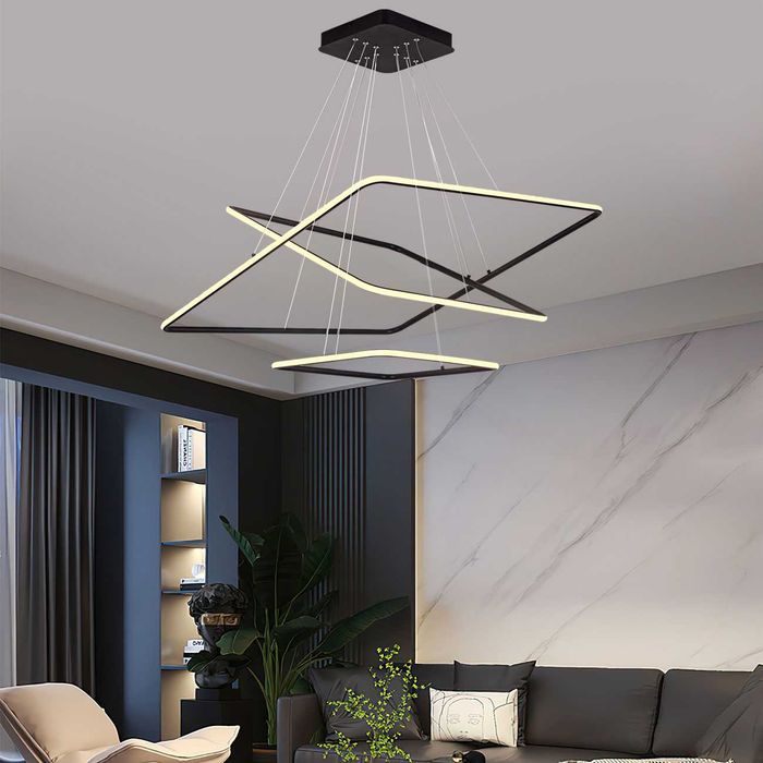 Модерен LED полилей – квадратен корпус