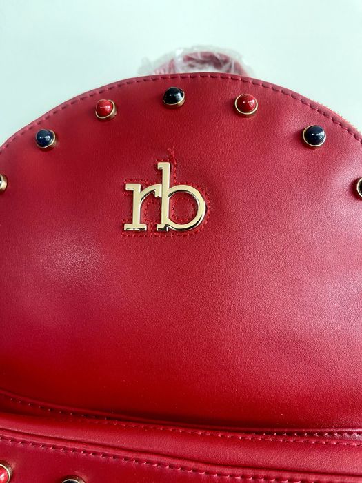 Roccobarocco дамска раница с капси в червено Нова - изкуствена кожа
