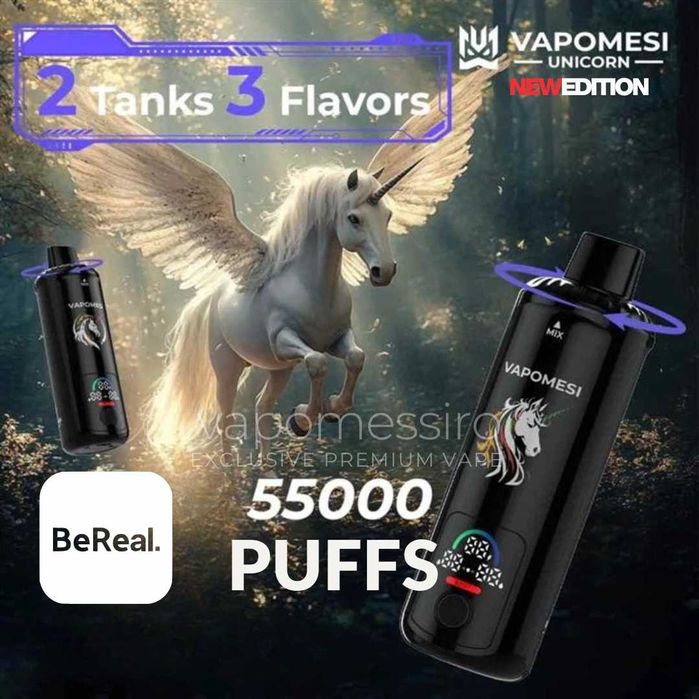 Unicorn vape 3 in 1 cu 55.000 puffuri Multi mode Promo