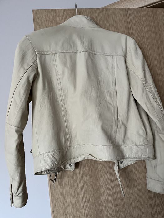 Geaca piele dama crem