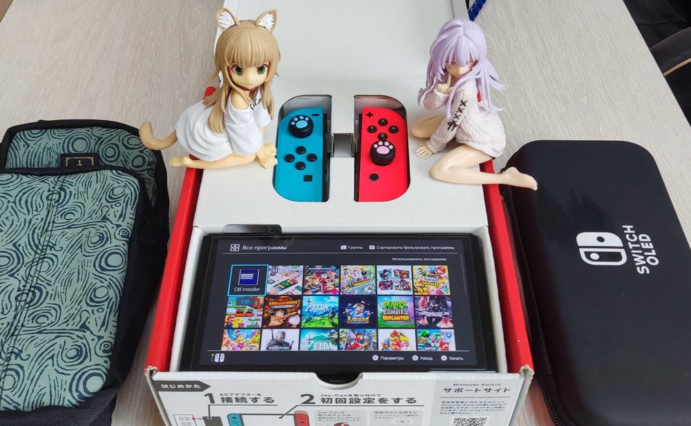 Nintendo Switch Oled прошитый Ultra, SD 256, чехол + сумка.