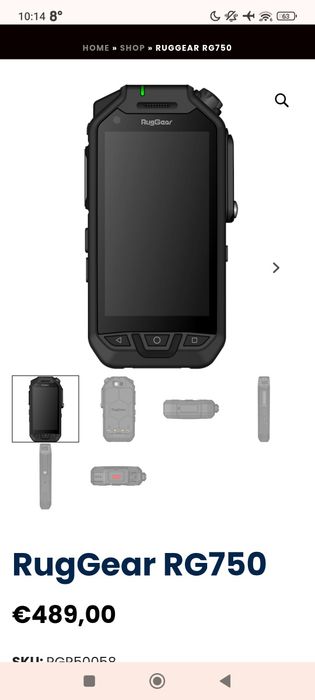 Smartphone rugged ruggear 750 noi la cutie