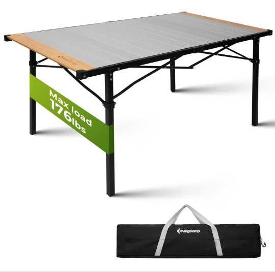 Сгъваема къмпинг маса KingCamp, голяма къмпинг маса 136 х 70 см