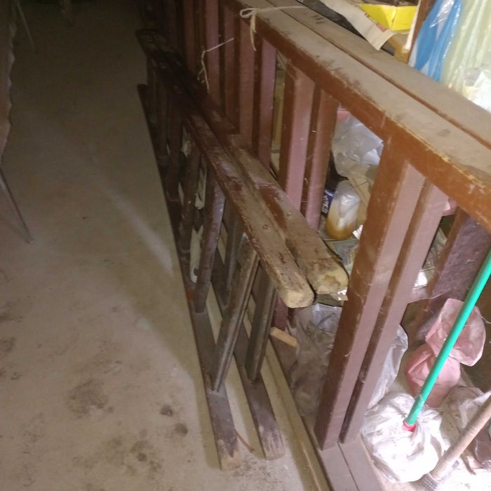 двойна дървена стълба 3,50 м