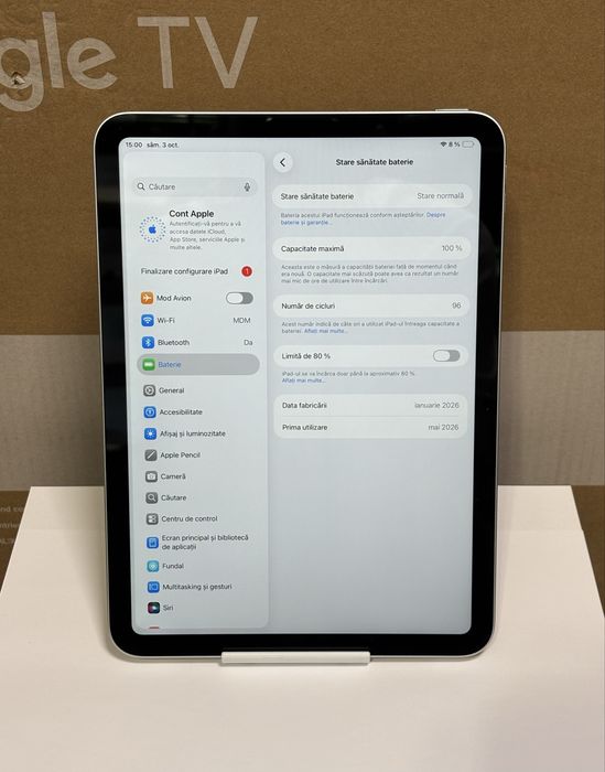 MDM vinde: Ipad A16, 128GB, Wi-Fi, 11”, Silver.