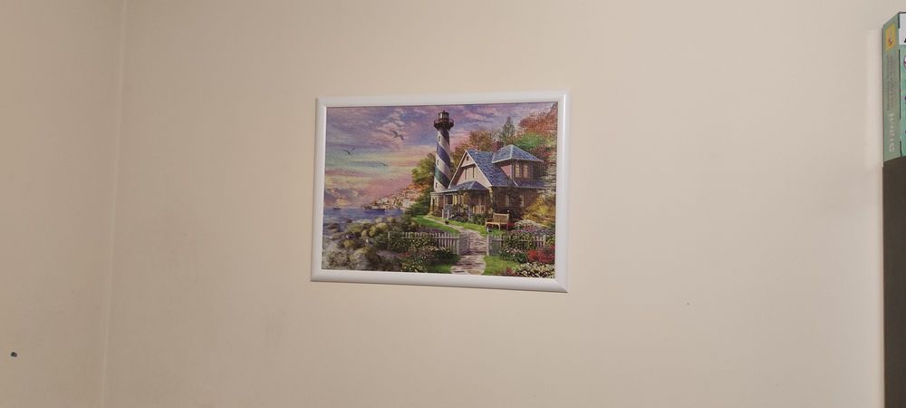 Пъзел 1000 части Сглобен и залепен в рамка