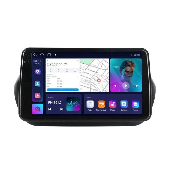 Navigatie Android 14 Citroen NEMO BIPPER QUBO Waze CarPlay + CAMERA