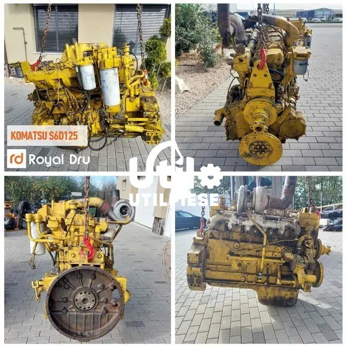 motor komatsu s6d125 second hand bulldozer excavator + piese komatsu