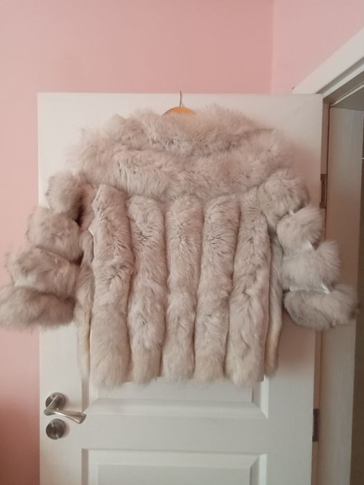 Палто естествен косъм ново