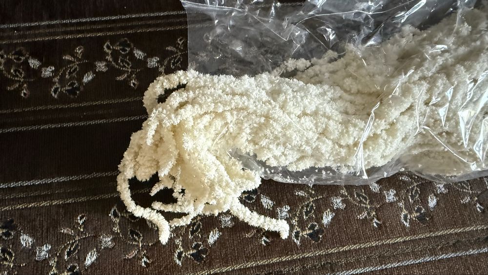 Сухоцвет амарант, белый, 5 веток, для флористики