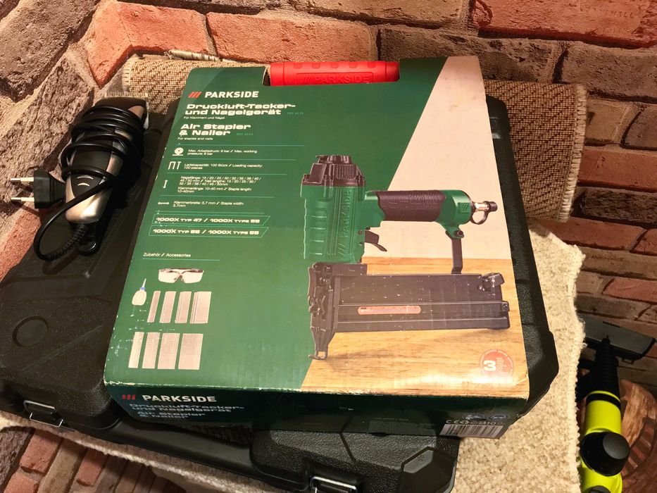 Пневматичен такер и пиронник PARKSIDE PDT 40 F4 - ЧИСТО НОВ!