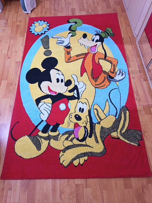 Covor copii 200 x 120 Mickey Mouse și prietenii Pluto și Goofy