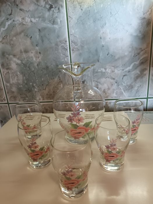 Стъклен сервиз ръчна изработка