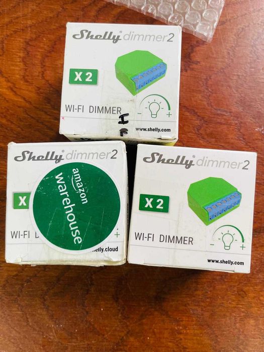Dimmer WiFi Shelly 2 (set de 2) + Shelly 2PM + Shelly 1PM