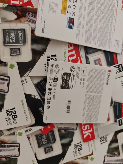 Чисто нови  карти памет Kingston, SONY,SanDisc micro Performance Card 32/64/128GB gb