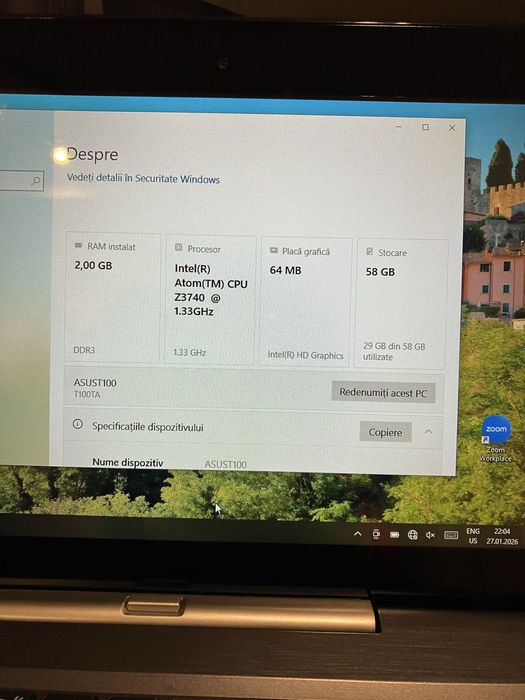 Laptop Asus T100TA Transformer