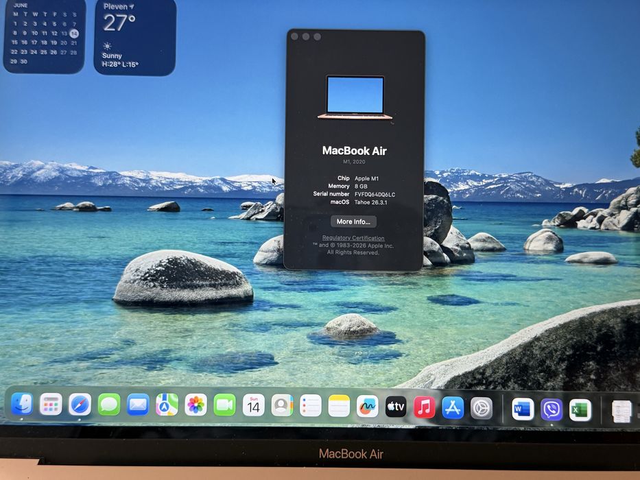 MacBook Air (M1, 2020 г.) Злотен 256gb