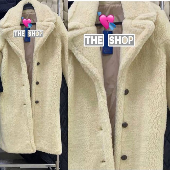 Пальто тедди теплое