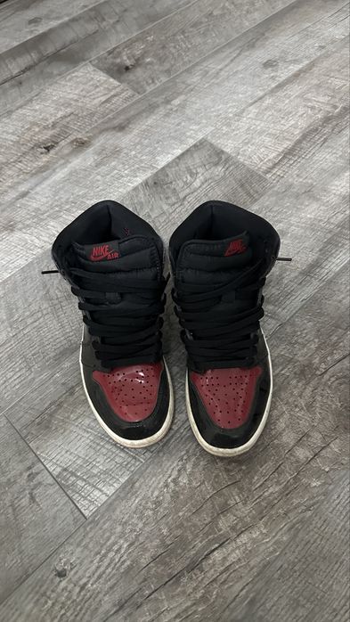 Jordan 1 High Patent Bred 41 номер